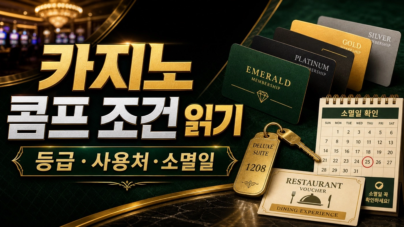 카지노 콤프와 멤버십 조건 읽기|등급·사용처·소멸일 확인