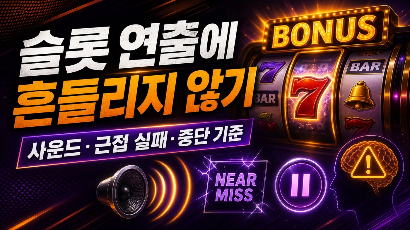 슬롯 사운드와 근접 실패 연출|기대감에 흔들리지 않는 법